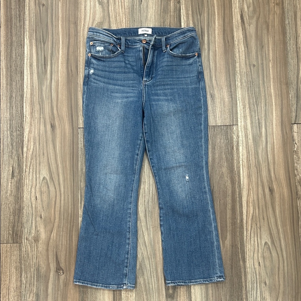Pistola Blue Flare & Wide Leg Jeans
